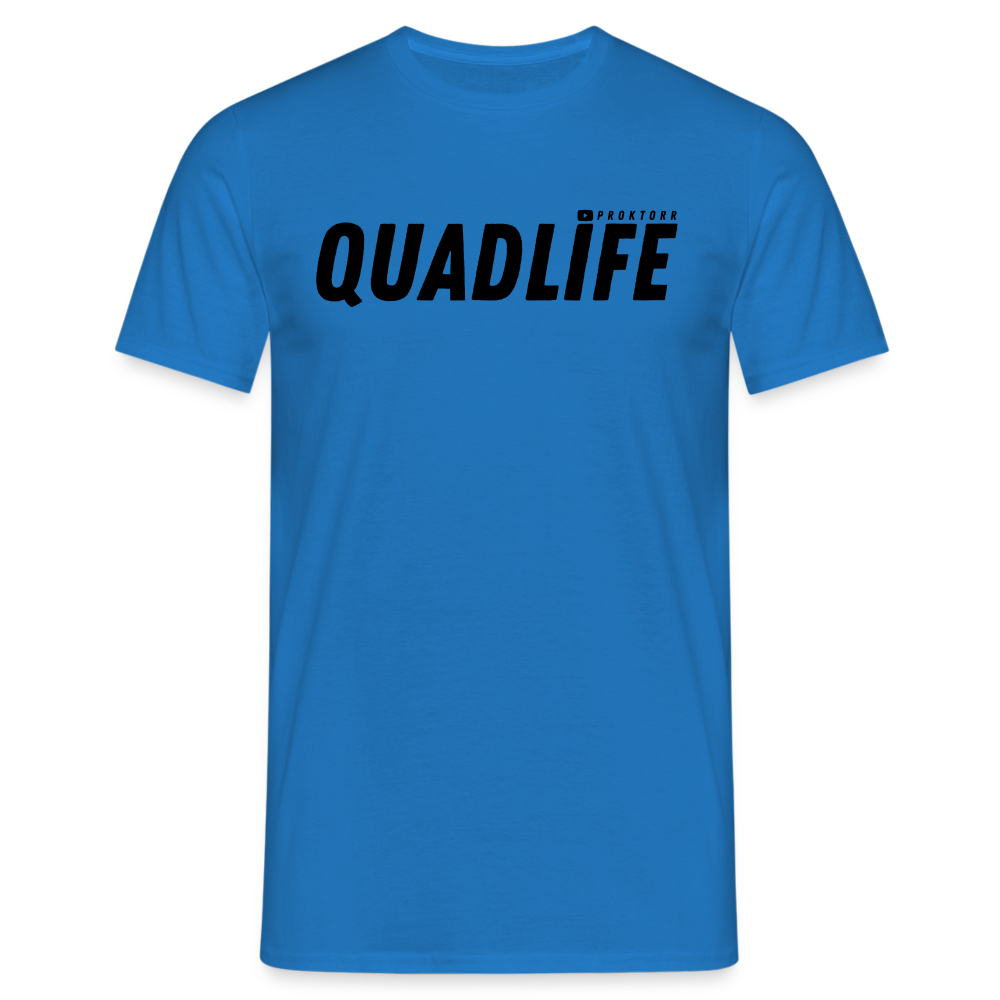 T-shirt QUADLIFE (logo noir) - bleu royal