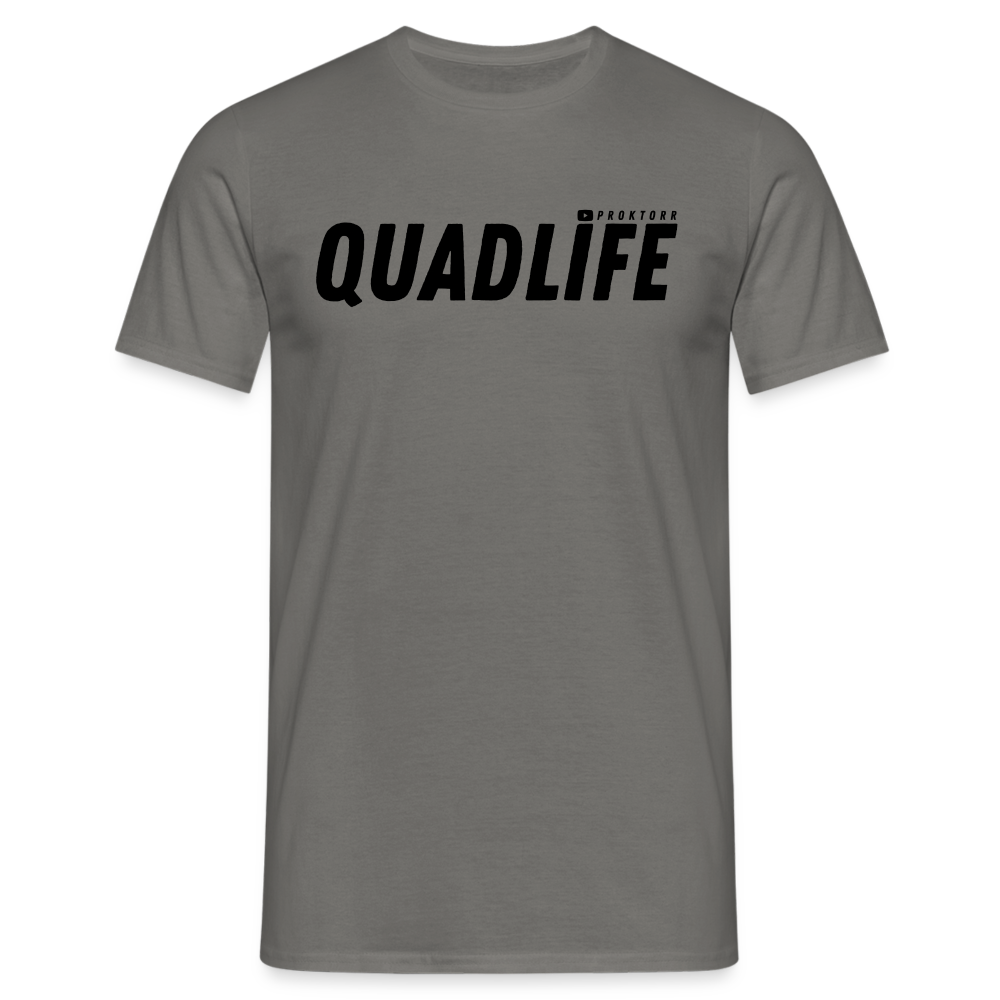 T-shirt QUADLIFE (logo noir) - gris graphite