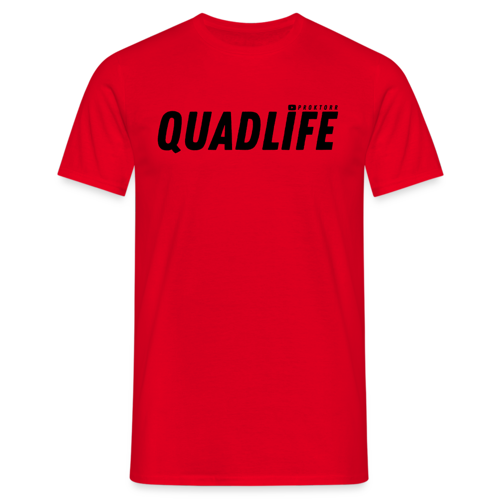 T-shirt QUADLIFE (logo noir) - rouge