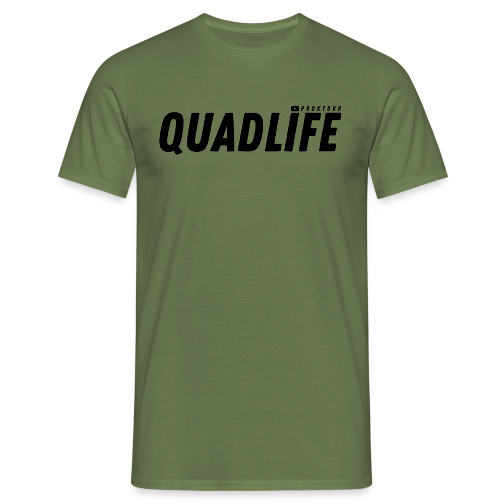 T-shirt QUADLIFE (logo noir) - vert militaire