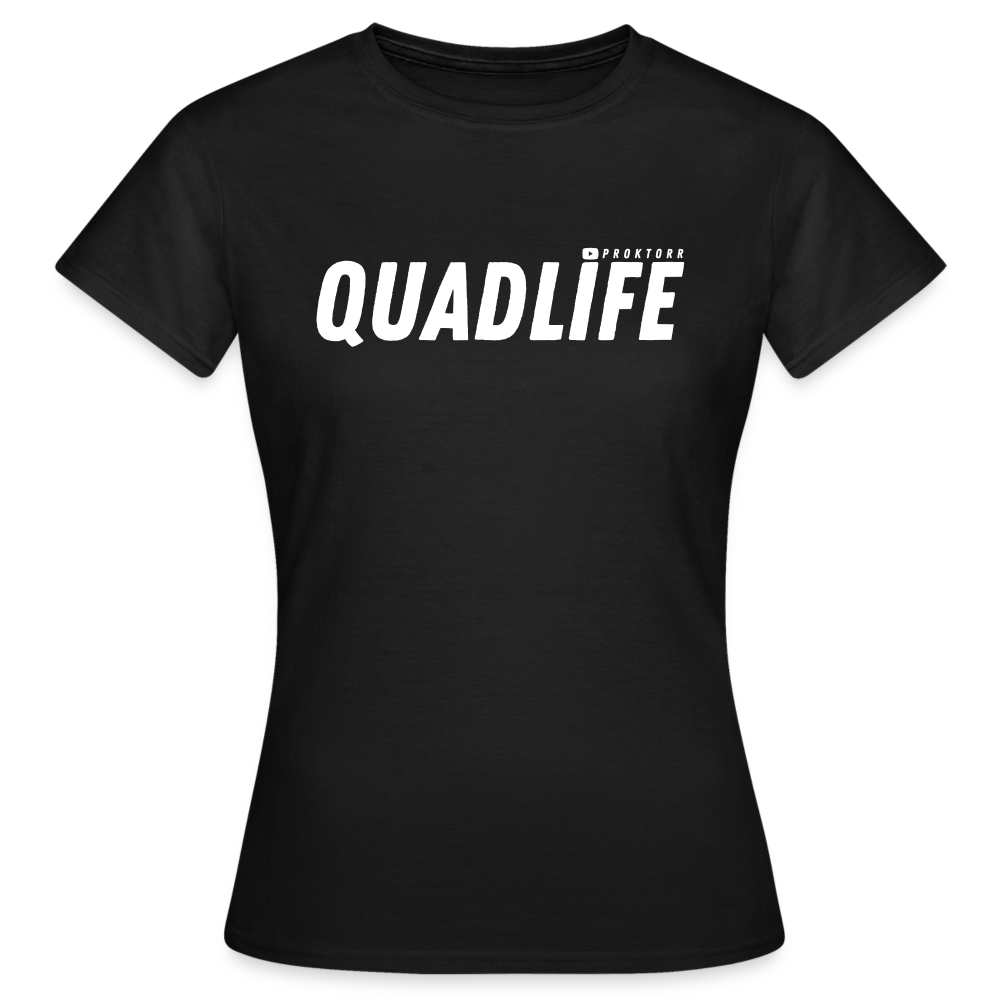 T-shirt QUADLIFE (logo blanc) - noir