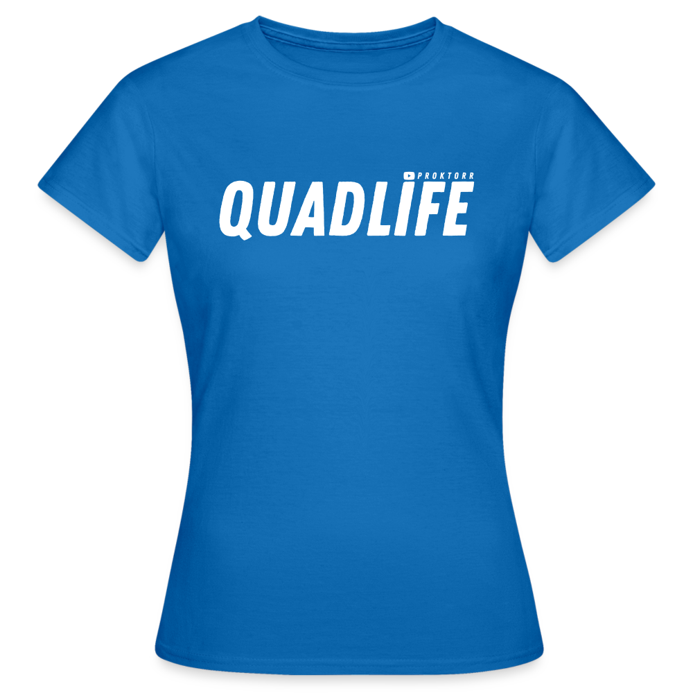 T-shirt QUADLIFE (logo blanc) - bleu royal