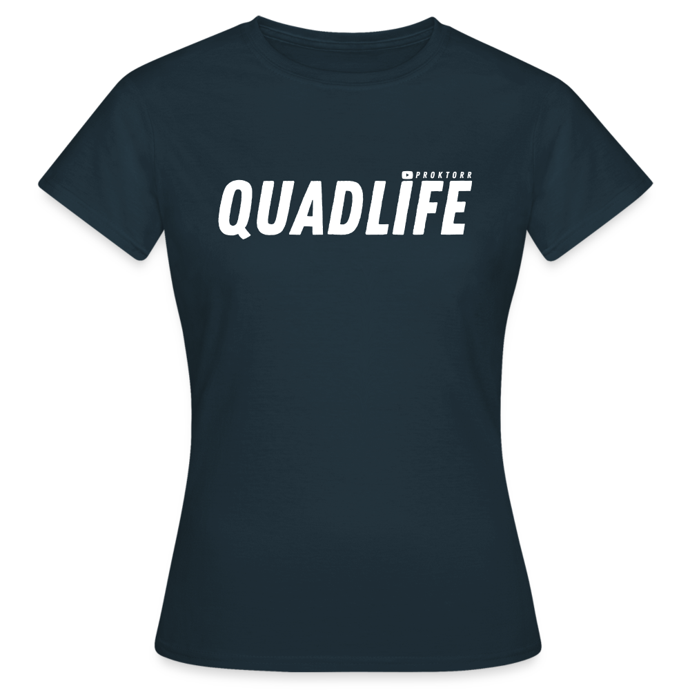 T-shirt QUADLIFE (logo blanc) - marine