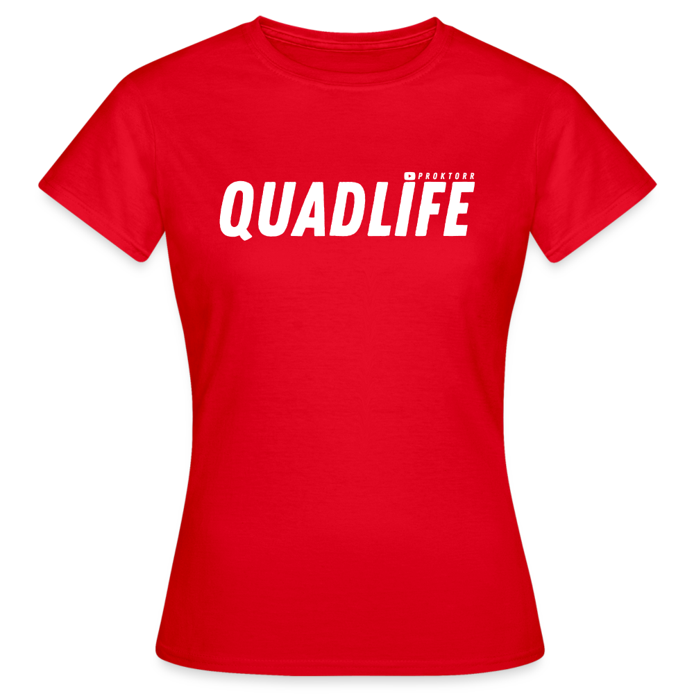 T-shirt QUADLIFE (logo blanc) - rouge