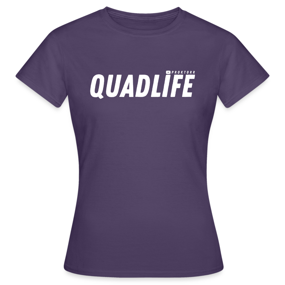 T-shirt QUADLIFE (logo blanc) - violet foncé