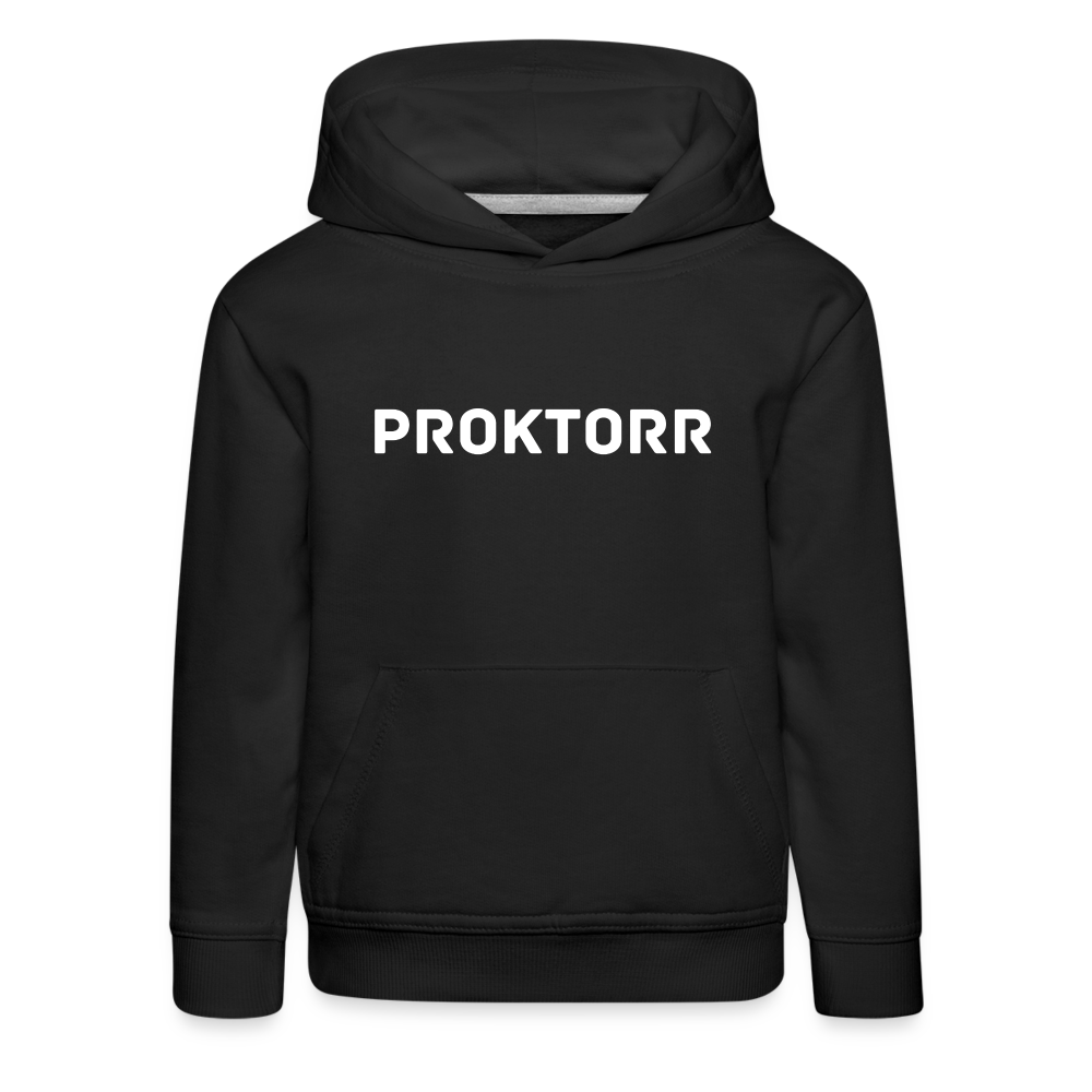 Sweat à capuche PROKTORR (logo blanc) - noir