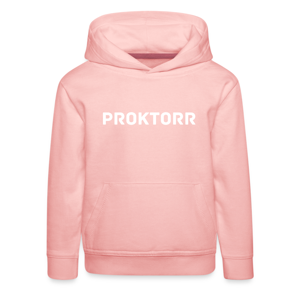 Sweat à capuche PROKTORR (logo blanc) - rose cristal