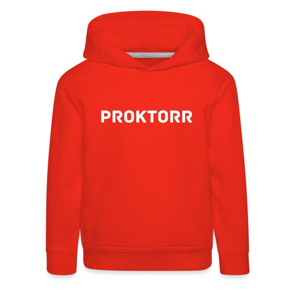 Sweat à capuche PROKTORR (logo blanc) - rouge