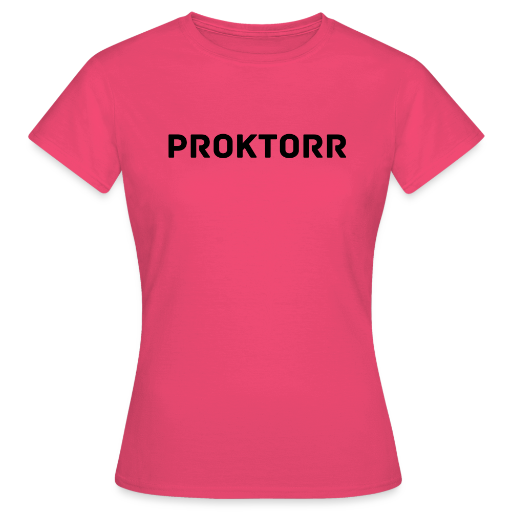 T-shirt PROKTORR (logo blanc) - rose azalée