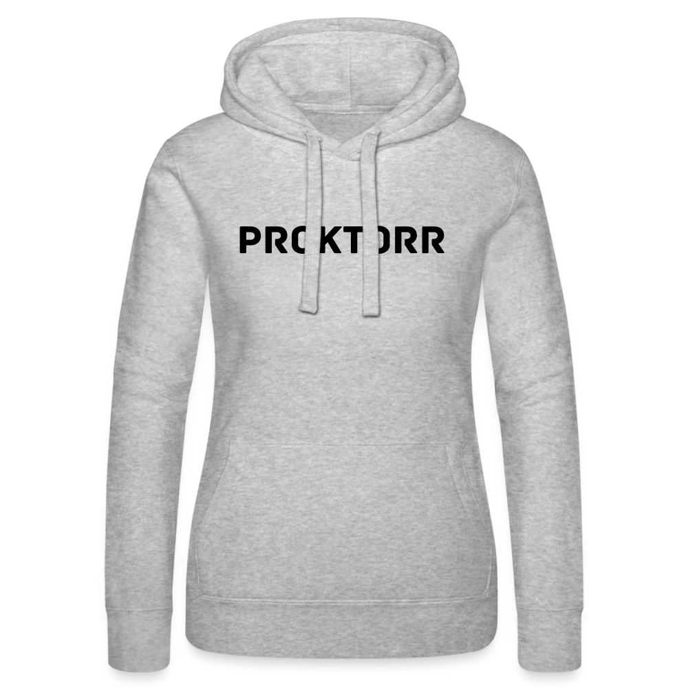 Sweat à capuche PROKTORR (logo noir) - gris chiné