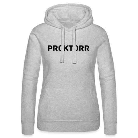 Sweat à capuche PROKTORR (logo noir) - gris chiné