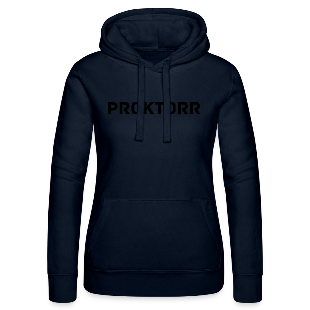 Sweat à capuche PROKTORR (logo noir) - marine