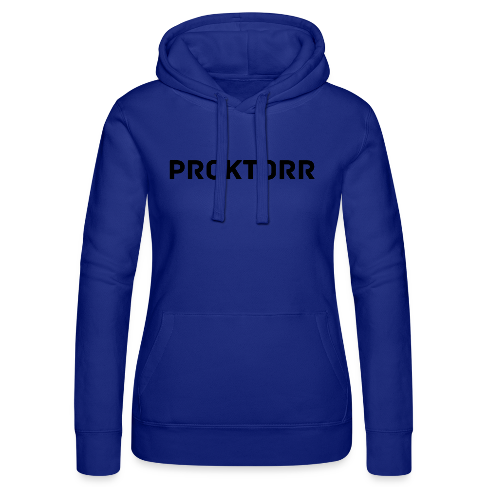 Sweat à capuche PROKTORR (logo noir) - bleu royal