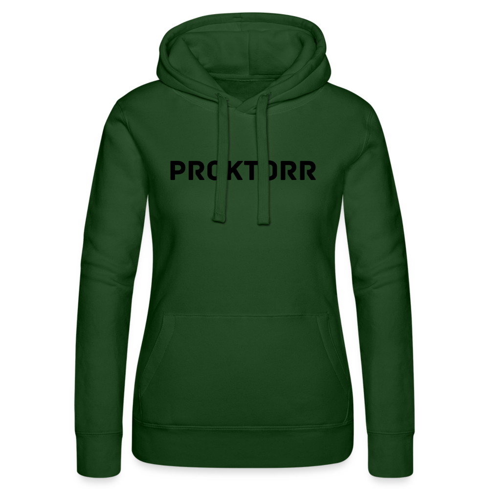 Sweat à capuche PROKTORR (logo noir) - vert bouteille