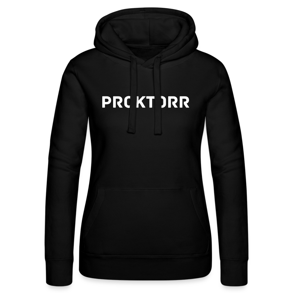 Sweat à capuche PROKTORR (logo blanc) - noir