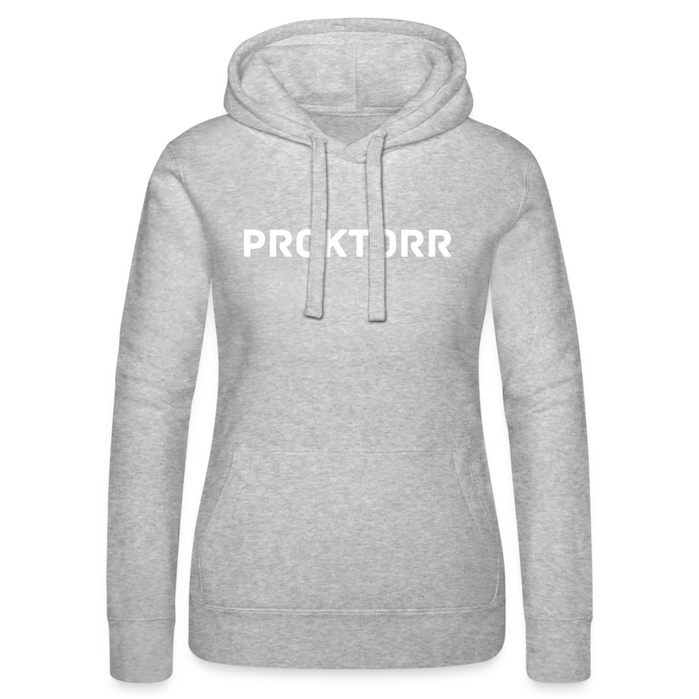 Sweat à capuche PROKTORR (logo blanc) - gris chiné