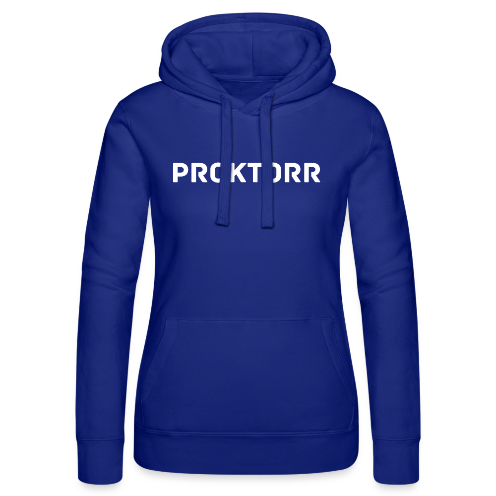 Sweat à capuche PROKTORR (logo blanc) - bleu royal