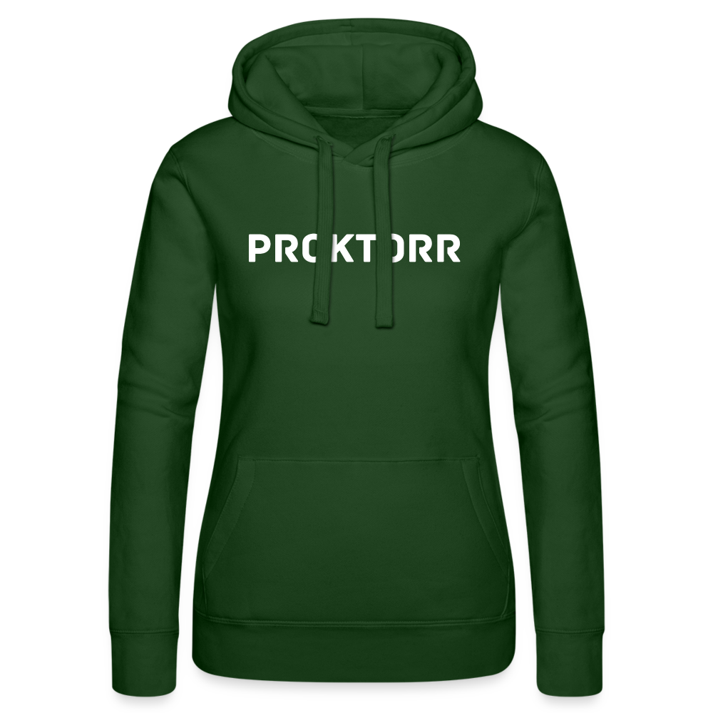 Sweat à capuche PROKTORR (logo blanc) - vert bouteille