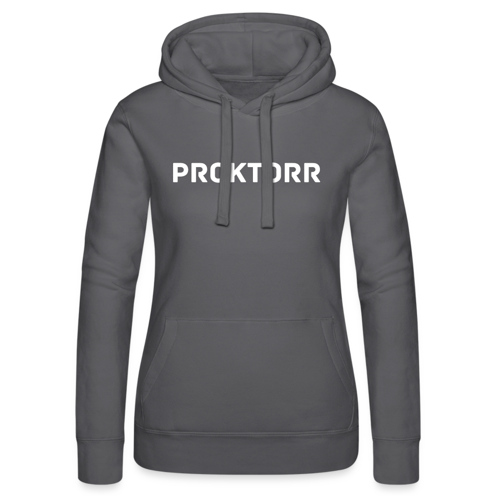 Sweat à capuche PROKTORR (logo blanc) - gris