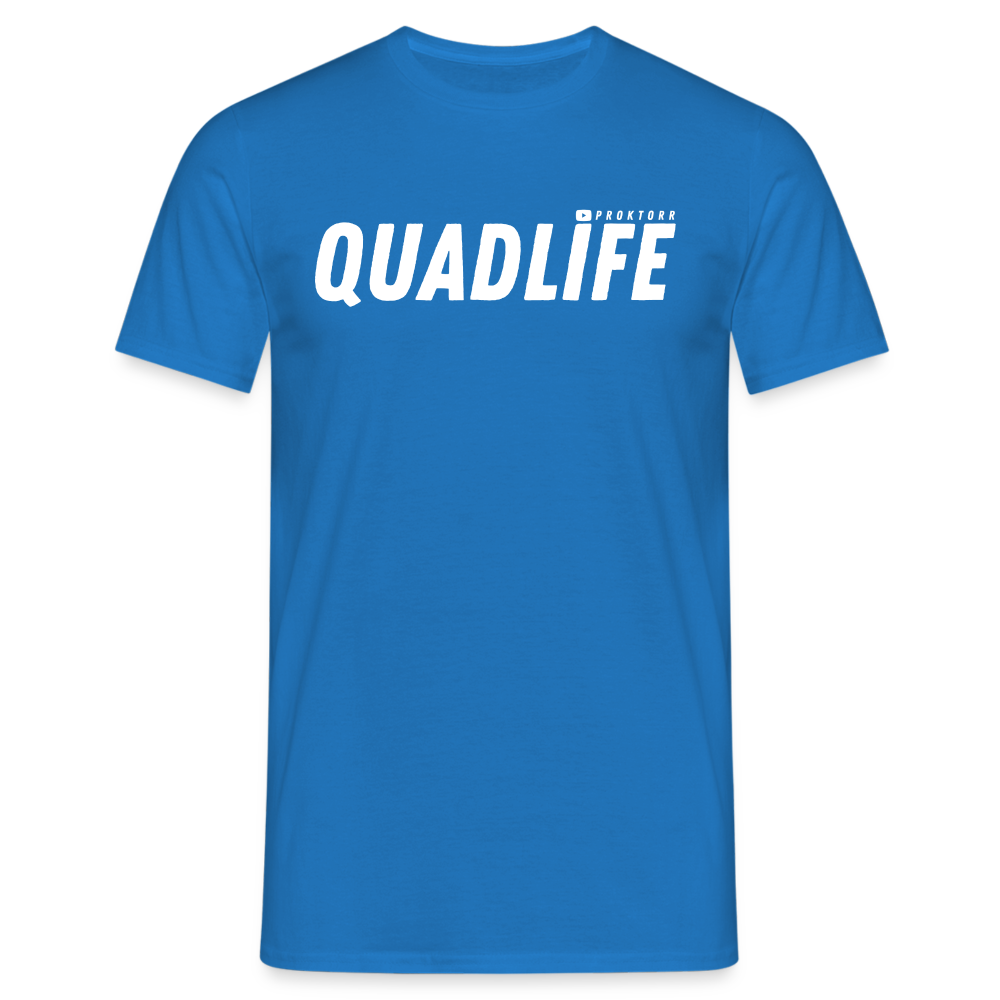 T-shirt QUADLIFE (logo blanc) - bleu royal