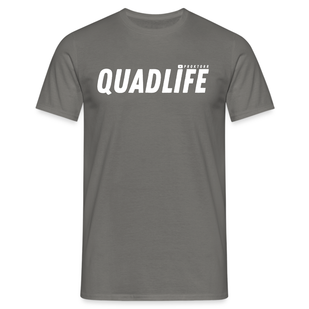 T-shirt QUADLIFE (logo blanc) - gris graphite