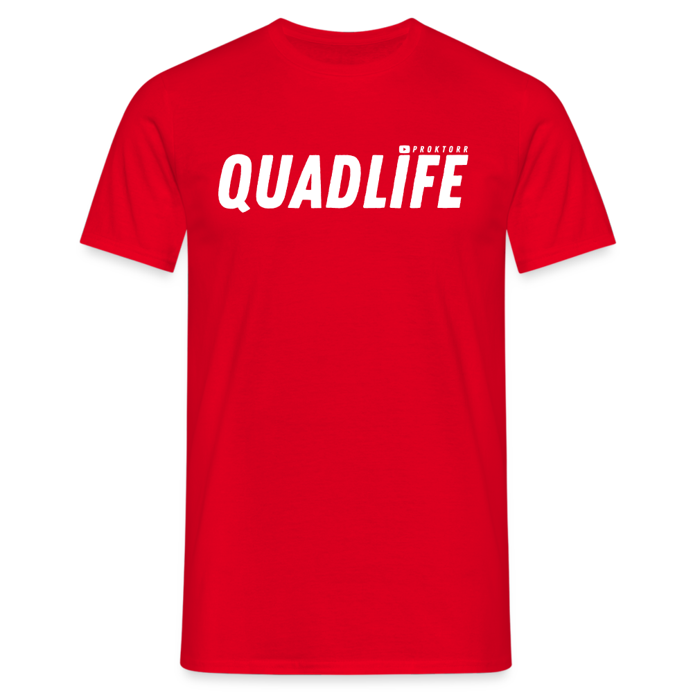 T-shirt QUADLIFE (logo blanc) - rouge