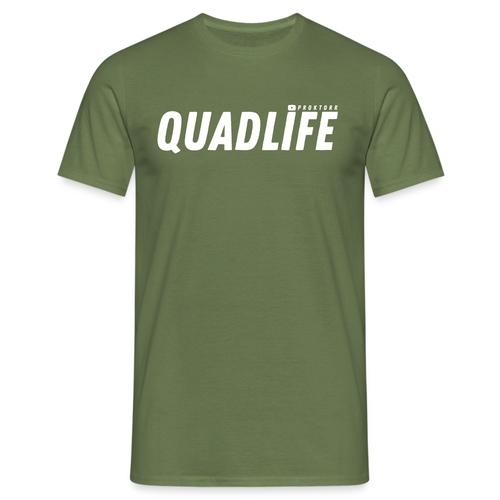 T-shirt QUADLIFE (logo blanc) - vert militaire