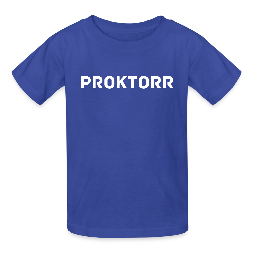 T-shirt PROKTORR (logo blanc) - bleu royal