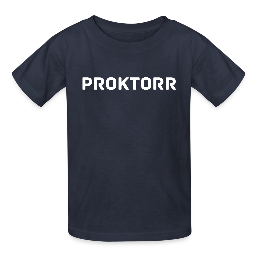 T-shirt PROKTORR (logo blanc) - bleu marine