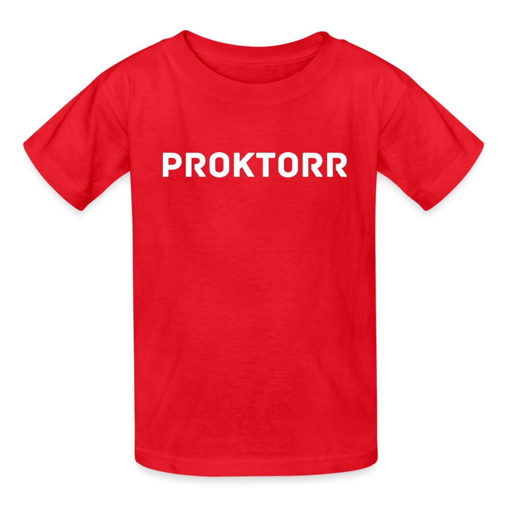 T-shirt PROKTORR (logo blanc) - rouge