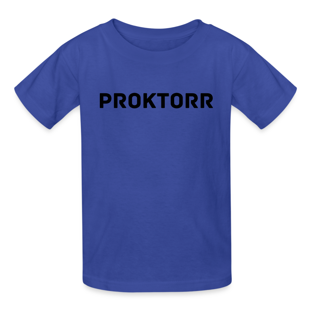 T-shirt PROKTORR (logo noir) - bleu royal