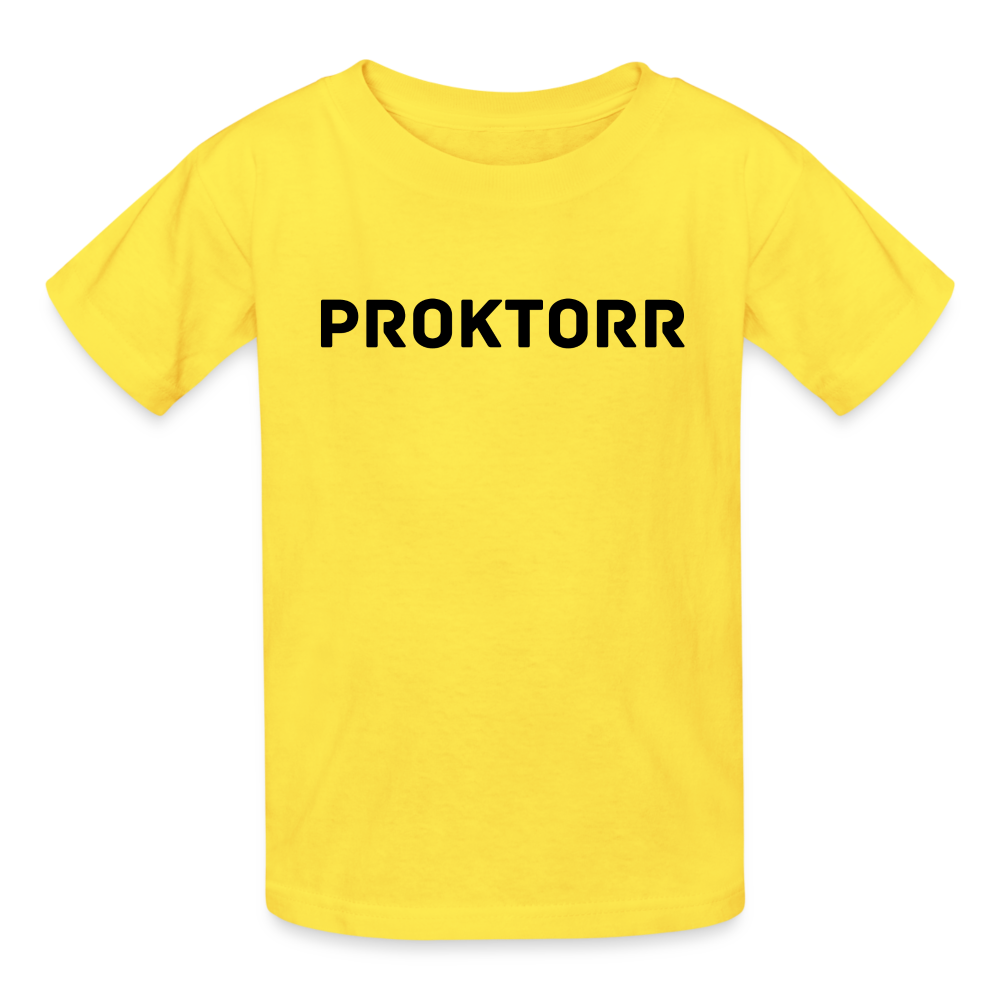 T-shirt PROKTORR (logo noir) - jaune