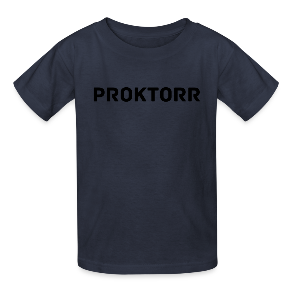 T-shirt PROKTORR (logo noir) - bleu marine