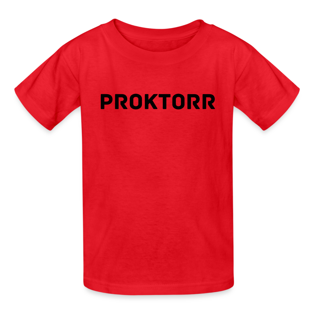 T-shirt PROKTORR (logo noir) - rouge