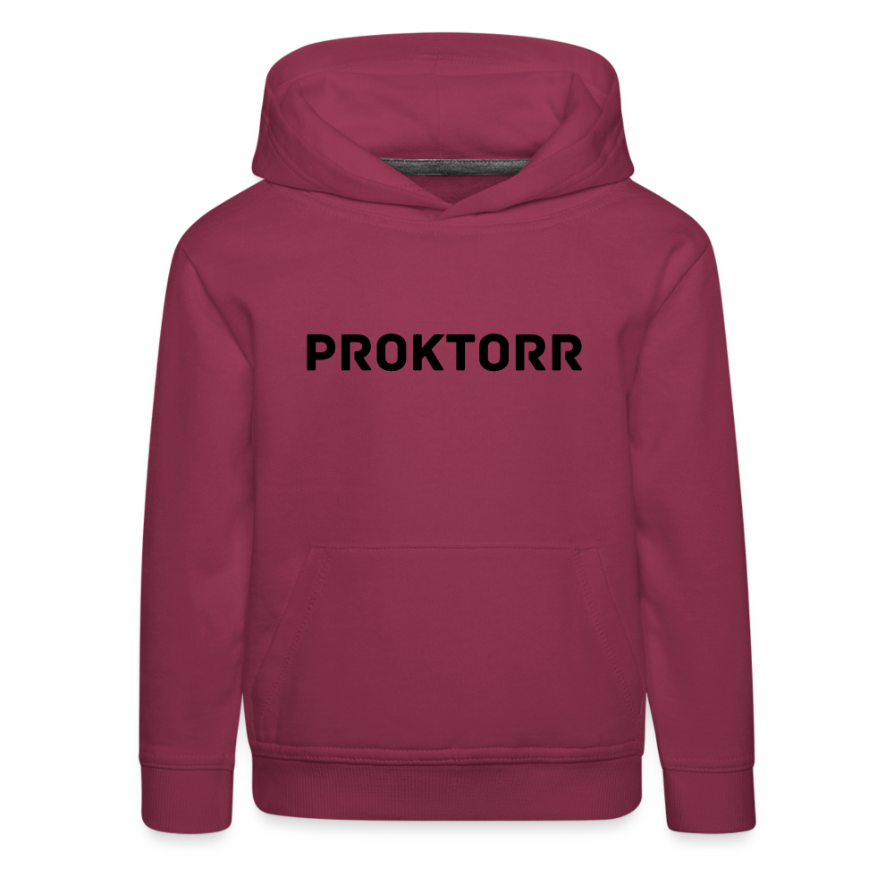 Sweat à capuche PROKTORR (logo noir) - bordeaux