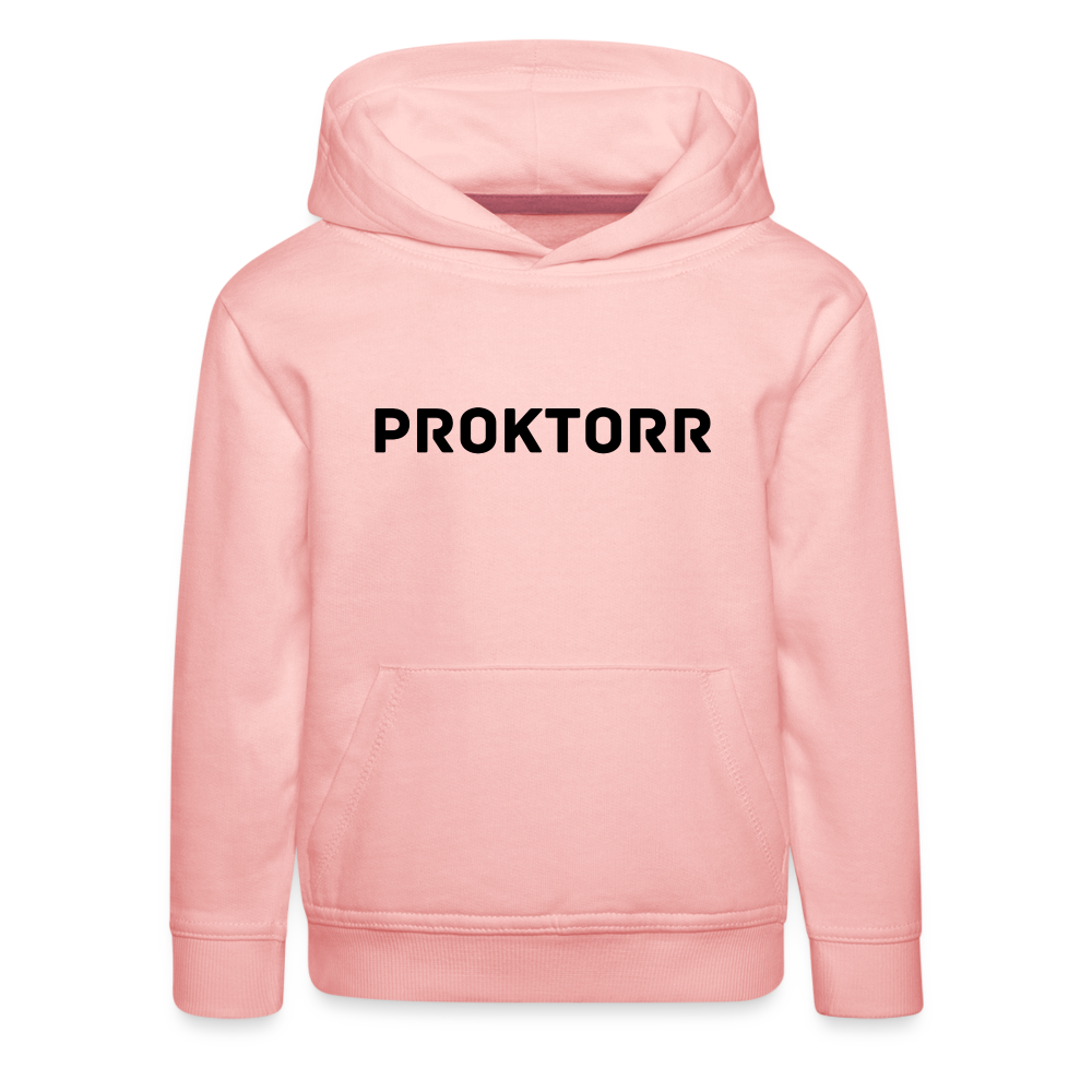 Sweat à capuche PROKTORR (logo noir) - rose cristal