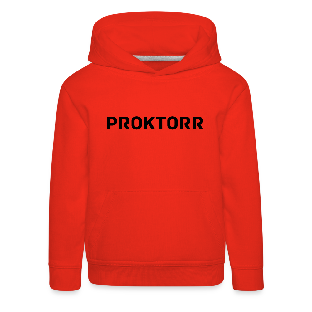 Sweat à capuche PROKTORR (logo noir) - rouge