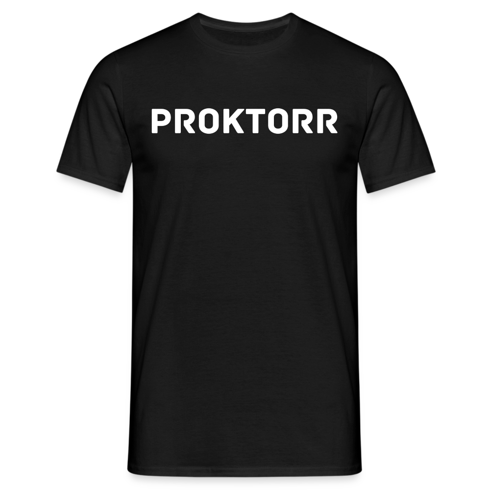 T-shirt PROKTORR (logo blanc) - noir