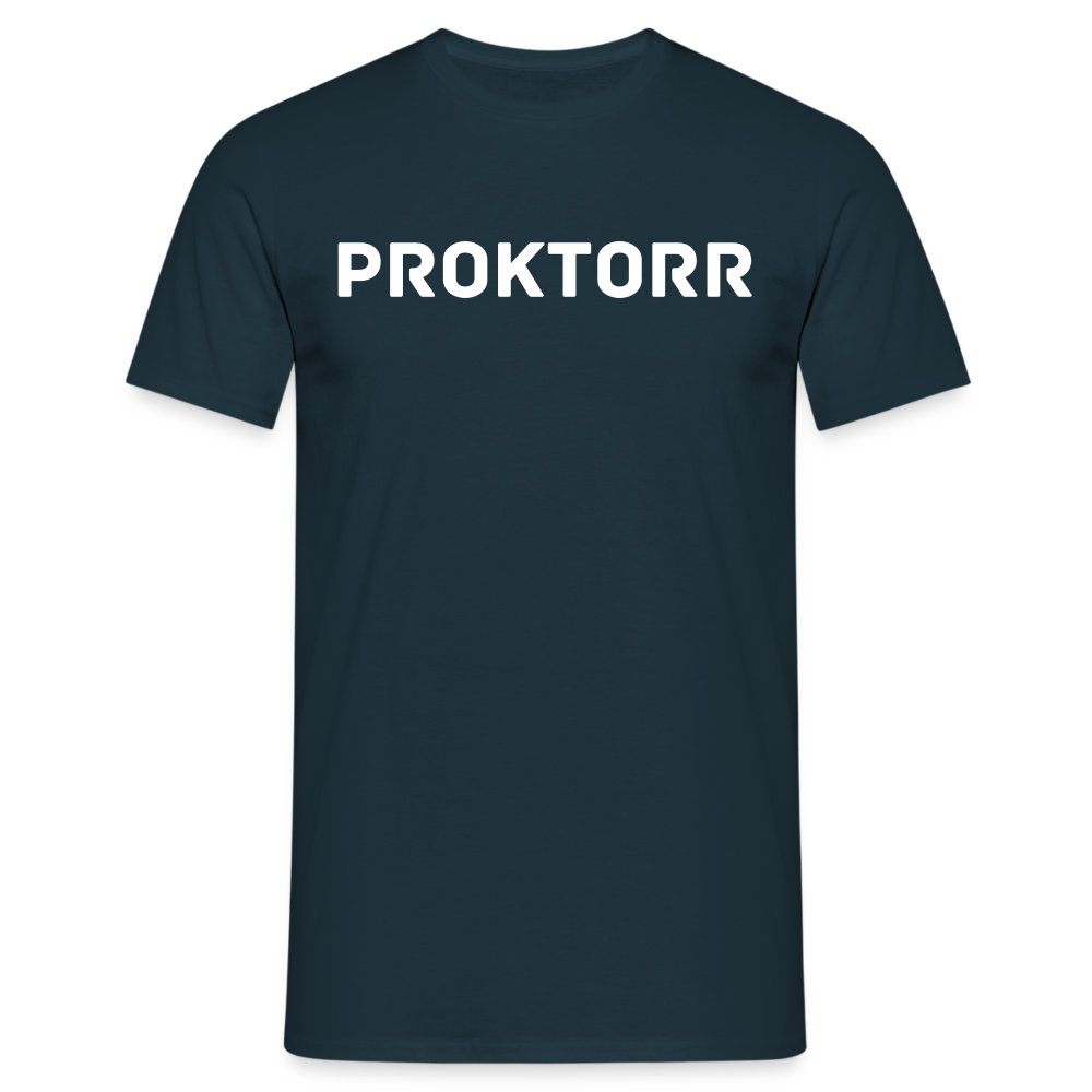 T-shirt PROKTORR (logo blanc) - marine