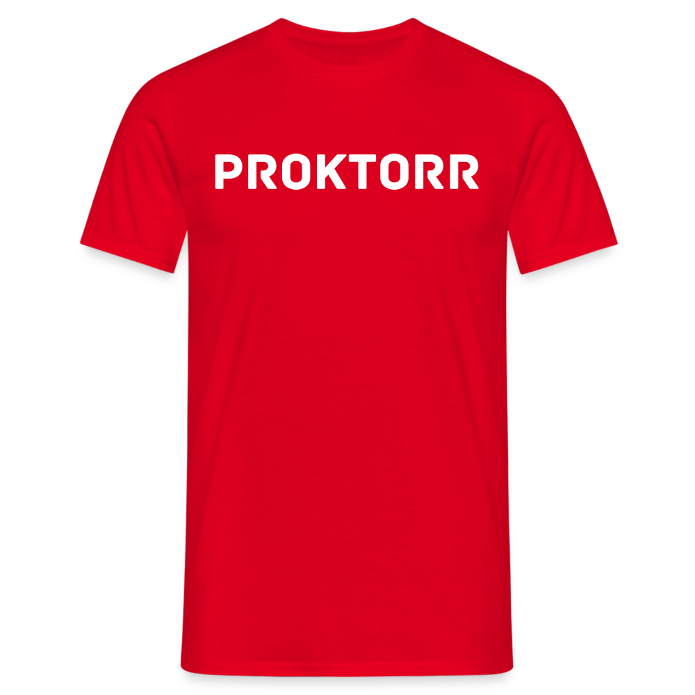 T-shirt PROKTORR (logo blanc) - rouge