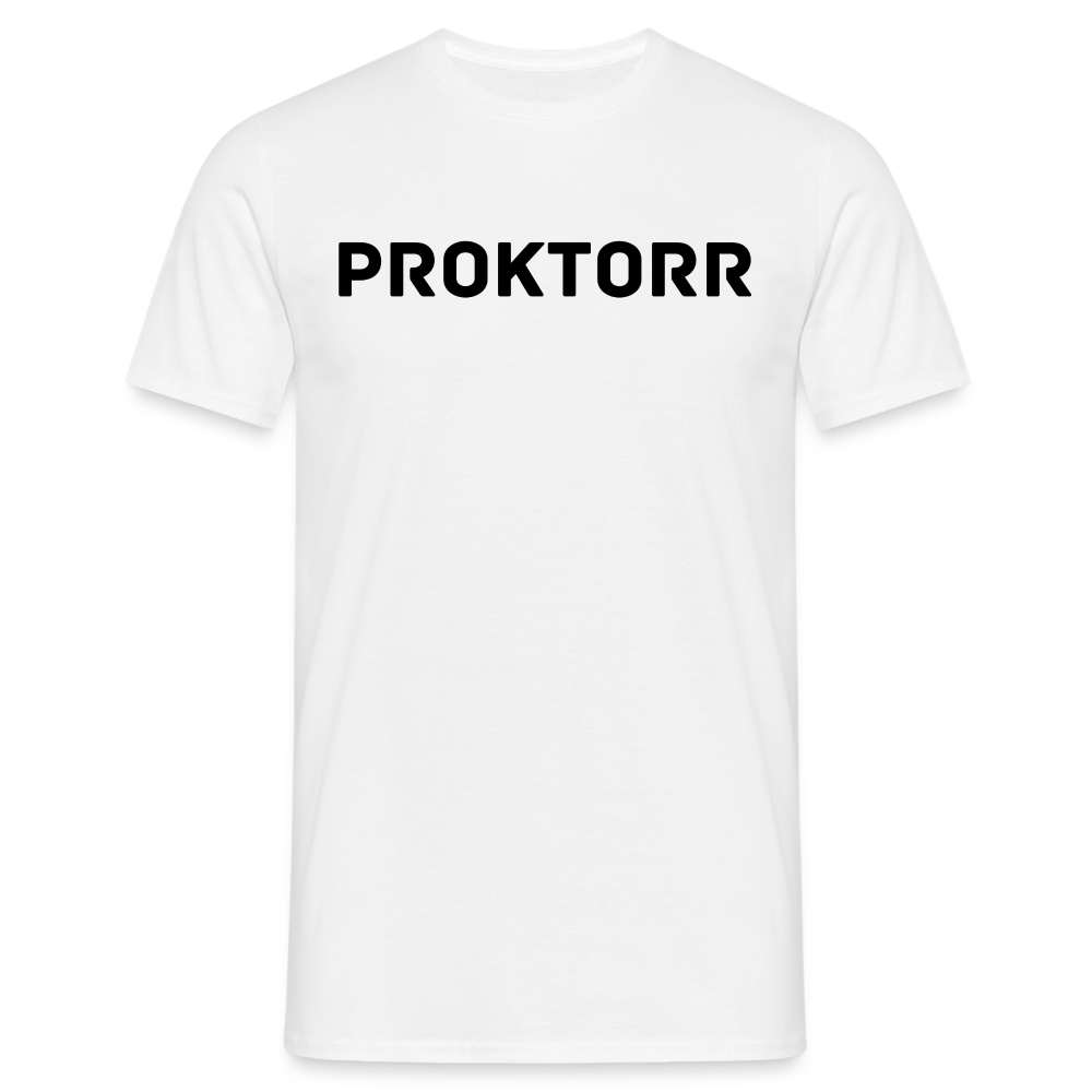 T-shirt PROKTORR (logo noir) - blanc