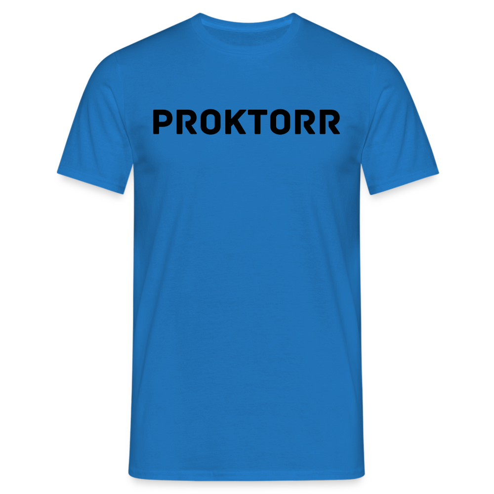 T-shirt PROKTORR (logo noir) - bleu royal