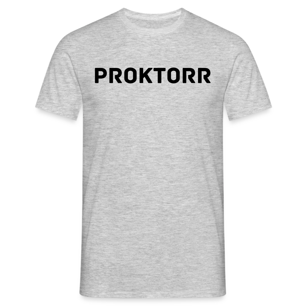 T-shirt PROKTORR (logo noir) - gris chiné