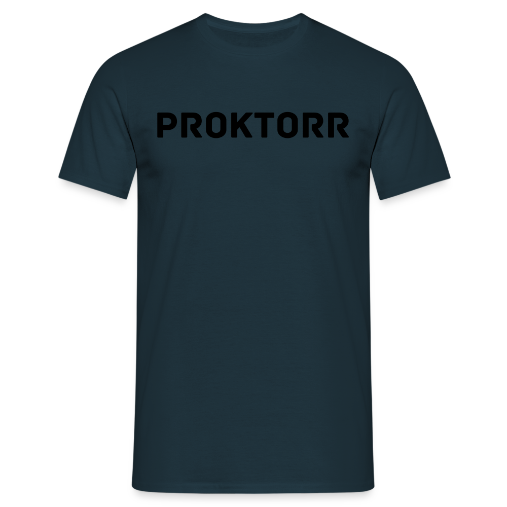 T-shirt PROKTORR (logo noir) - marine