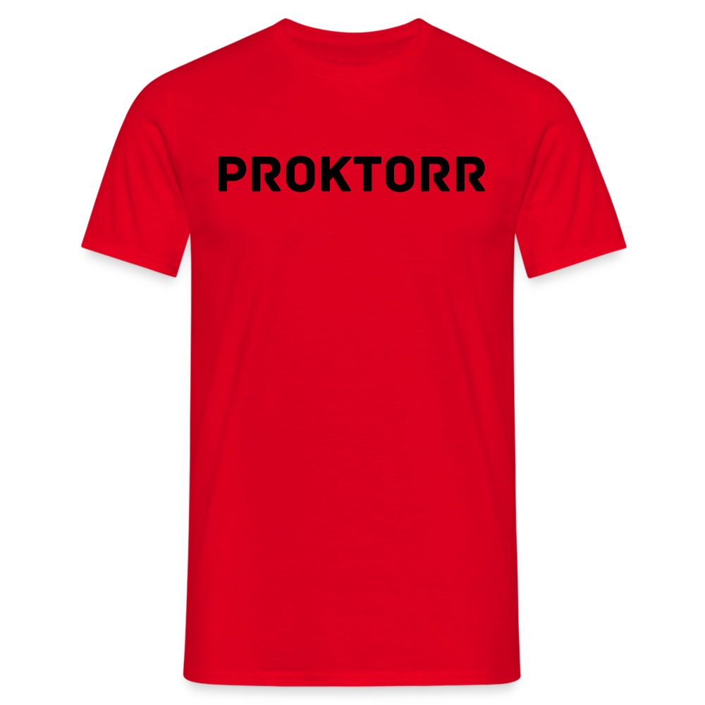 T-shirt PROKTORR (logo noir) - rouge