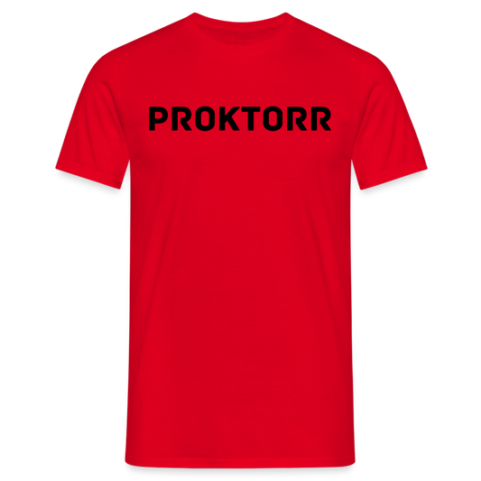 T-shirt PROKTORR (logo noir) - rouge