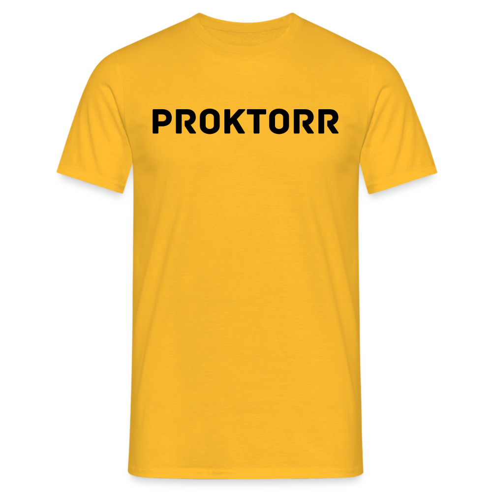 T-shirt PROKTORR (logo noir) - jaune