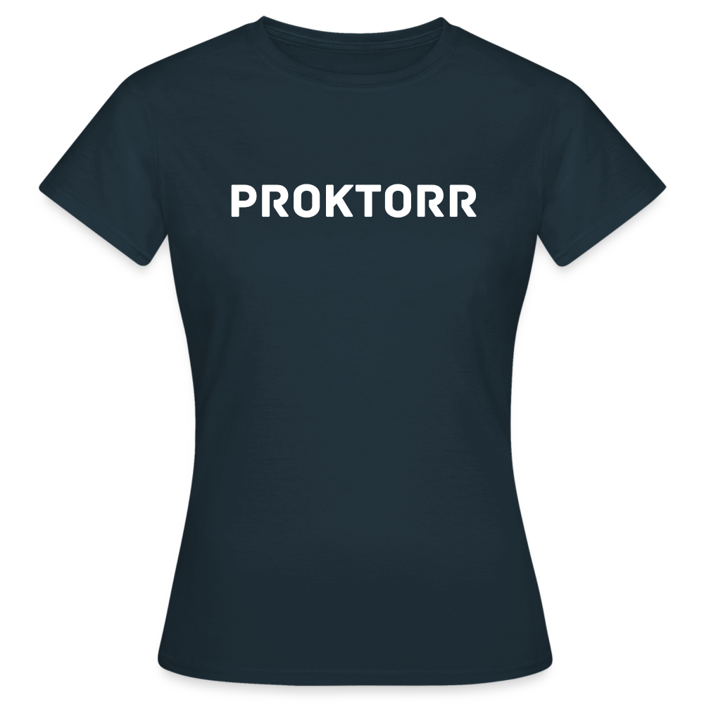 T-shirt PROKTORR (logo blanc) - marine