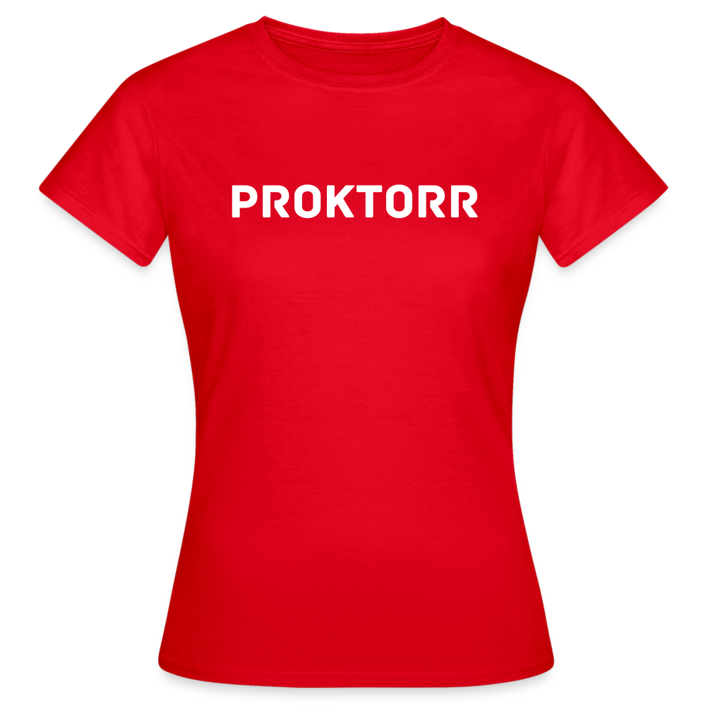 T-shirt PROKTORR (logo blanc) - rouge