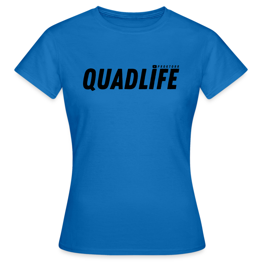 T-shirt QUADLIFE (logo noir) - bleu royal